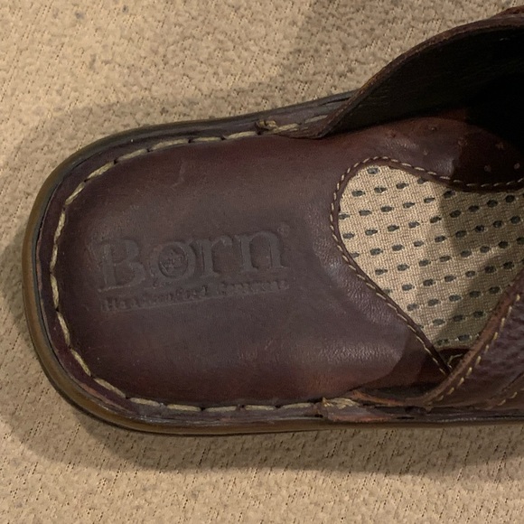 Born size 7 brown leather clog shoes - Picture 3 of 7